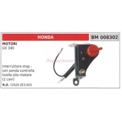 HONDA motor GX 340 interruptor de seguridad de aceite interruptor de parada 008302 | Newgardenstore.eu