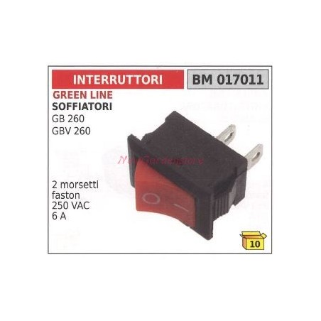 Interruptor motor soplador GREEN LINE GB 260GBV 260 2 terminales faston 017011 | Newgardenstore.eu