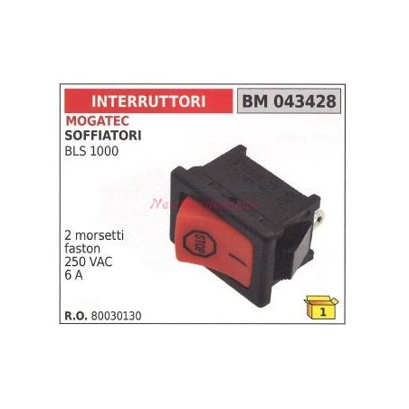 Interruttore MOGATEC motore soffiatore BLS 1000 043428 80030130 | Newgardenstore.eu