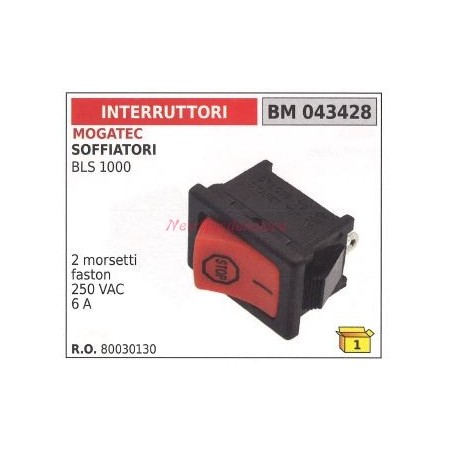 MOGATEC interruptor motor soplador BLS 1000 043428 80030130 | Newgardenstore.eu