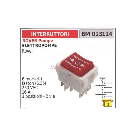 ROVER POMPE motor switch 013114 | Newgardenstore.eu