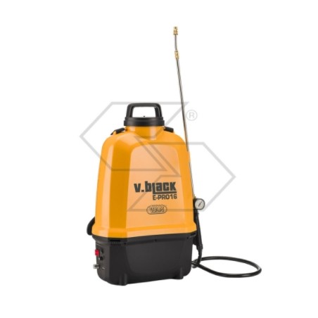 Battery-powered sprayer V-BLACK E-PRO16 12V 8Ah max pressure 5 bar tank 16L | Newgardenstore.eu