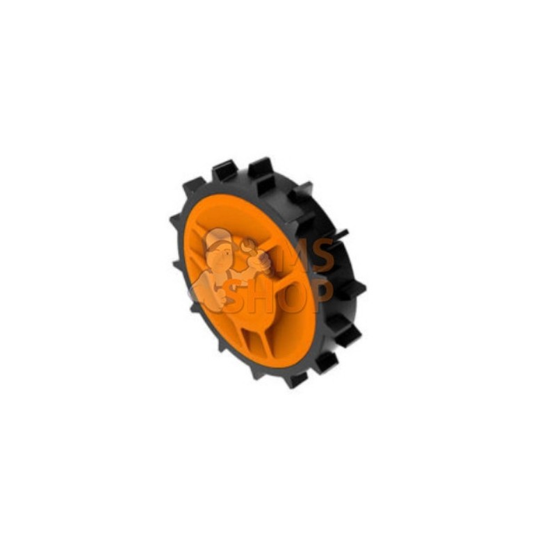 Kit 2 studded wheels for WORX WR141 - WR142 - WR143 - WR167 robot mowers