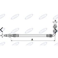 Satz mit 2 Hydraulikschläuchen 3/8"-Schnellkupplung auf 1/2"-Ventil AMA 04559