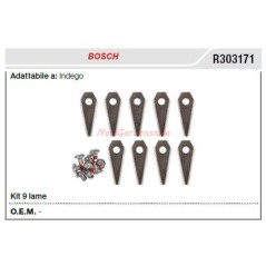 Kit 9 lame BOSCH robot indego R303171 | Newgardenstore.eu