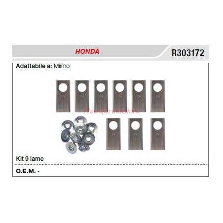 Kit 9 cuchillas para robot HONDA miimo R303172 | Newgardenstore.eu