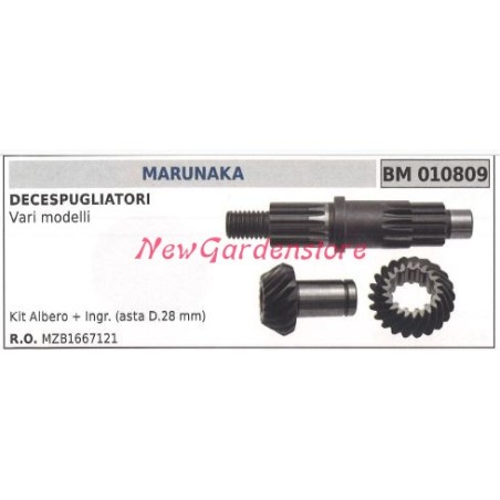 Bevel gear shaft kit MARUNAKA brushcutter various models 010809 | Newgardenstore.eu