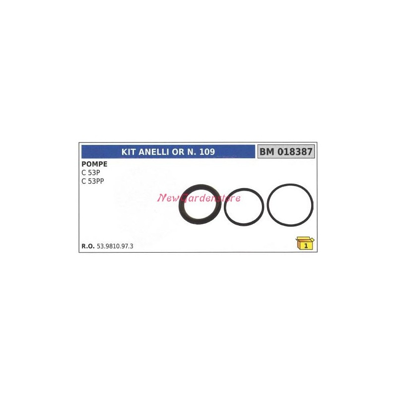 O-ring kit or N.109 UNIVERSAL Bertolini pump C 53P 53PP 018387