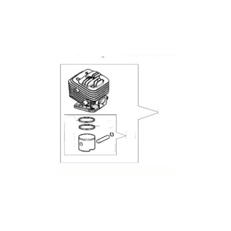 Zylinder- und Kolbensatz für EMAK Freischneider BC 300 S-T BC 320 S-T | Newgardenstore.eu