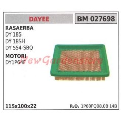 Air filter DAYEE for lawn mower DY 18S and engines DY1P64F 027698