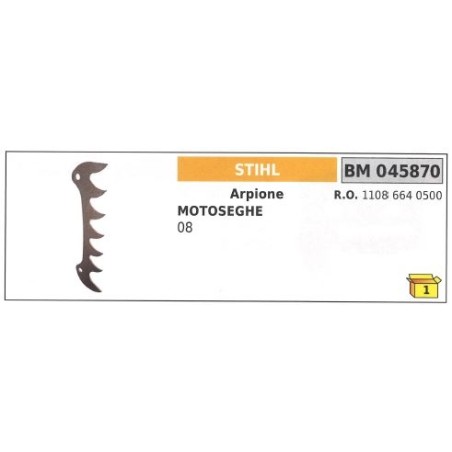 Arpione STIHL per motosega 08 045870 | Newgardenstore.eu