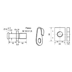 Kit for agricultural tractor cab door lock | Newgardenstore.eu