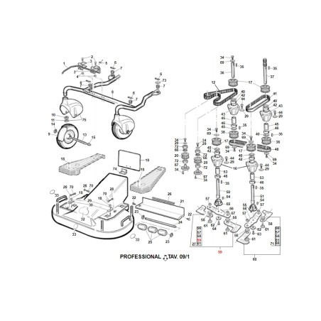 Kit paire de lames droite + gauche GIANNI FERRARI TOP GREEN 152 mm | Newgardenstore.eu