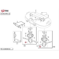 Kit coppia lama mulching sinistra+coppia lama mulching destra per KIT MULCHING112