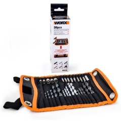 Kit de brocas y puntas WA1106 (30 uds.) para taladro atornillador sin cable WORX | Newgardenstore.eu
