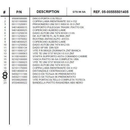 Kit disco derecho TGTech 96 premontado + disco izquierdo TGTech 96 premontado