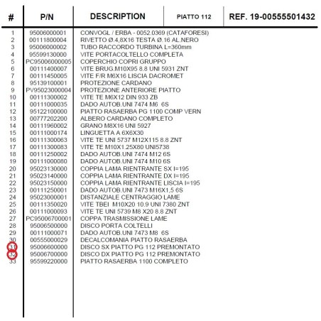 PG112 pre-mounted left flat disk kit + PG112 pre-mounted right flat disk