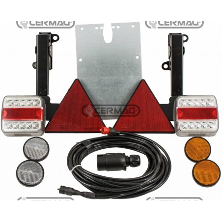 LED lights kit mounted on tilting support for agricultural machine | Newgardenstore.eu