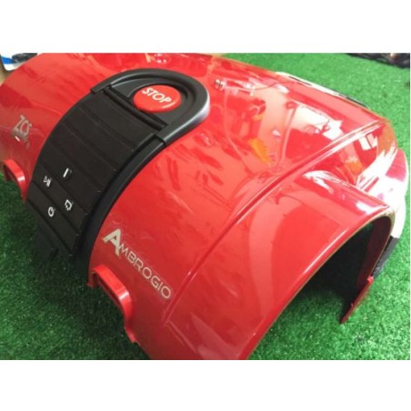 Red cover assembly with keypad and rubber bumper ORIGINAL AMBROGIO robot | Newgardenstore.eu