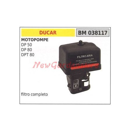Filtro de aire DUCAR para motobomba DP 50 80 DPT 80 038117 | Newgardenstore.eu