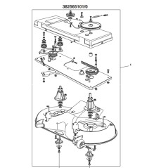Tractor cortacésped STIGA NJ102 original con plataforma de corte ensamblada sin cuchillas | Newgardenstore.eu