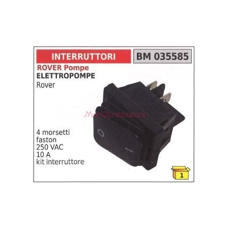 KIT ROVER PUMP interrupteur moteur 4 bornes faston 035585 | Newgardenstore.eu