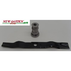 Kit cuchilla original + buje portacuchillas para GRIN HM46 cortacésped de empuje