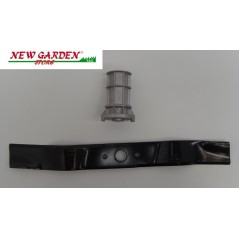 Kit cuchilla original + buje portacuchillas para GRIN HM46 cortacésped de empuje | Newgardenstore.eu