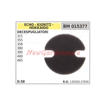 Filtre à air ECHO pour débroussailleuse 315 355 356 380 385 015377 | Newgardenstore.eu