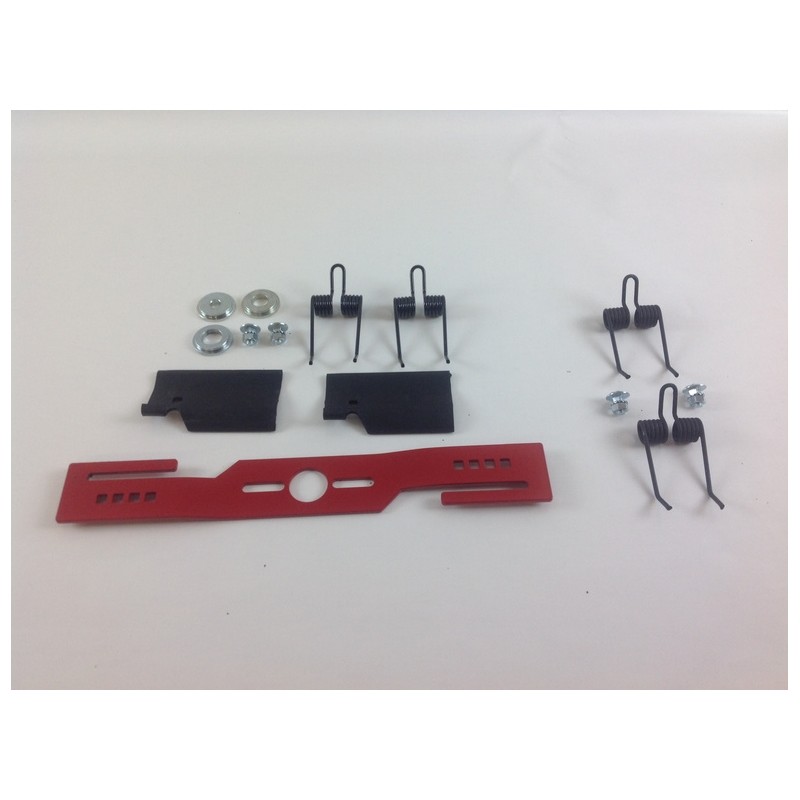 Lawn mower blade kit + 4 spare springs + blade adapters + blade retainer screws