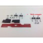 Lawn mower blade kit + 4 spare springs + blade adapters + blade retainer screws