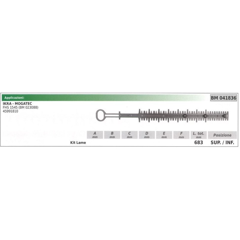 IKRA Ober- / Untermessersatz IKRA Heckenschere FHS 1545 041836