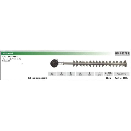 Kit de lames supérieures / inférieures IKRA Taille-haie FHS 1555 041788 | Newgardenstore.eu