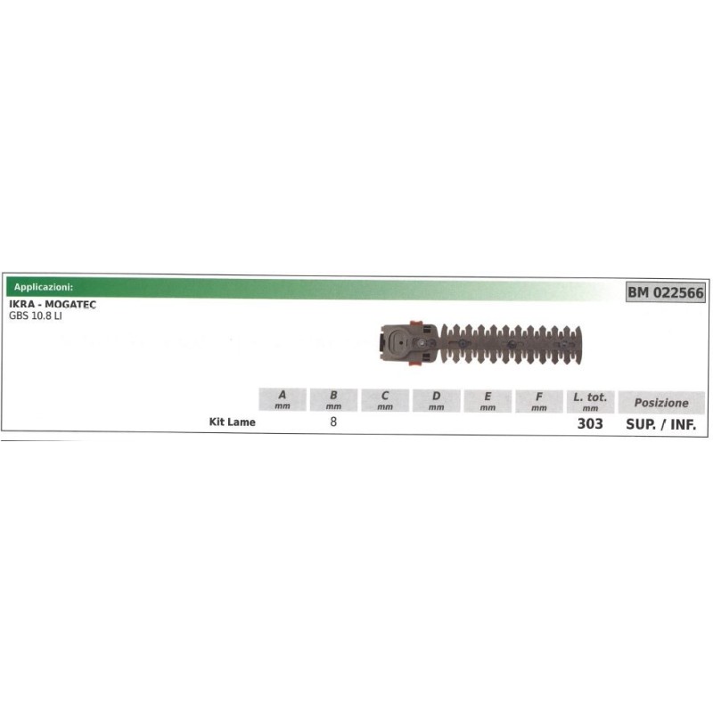 IKRA upper / lower blade kit GBS 10.8 LI 022566