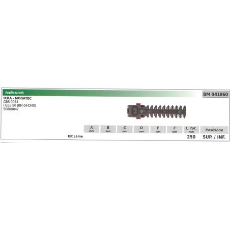 IKRA kit cuchilla inferior/superior GBS 9054 cortasetos 041860 | Newgardenstore.eu