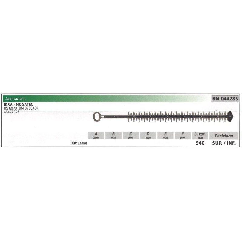 IKRA Ober- / Untermessersatz für Heckenschere HS 6070 044285