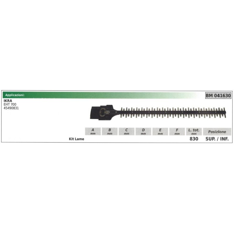 IKRA upper / lower blade kit EHT 700 hedge trimmer 041630