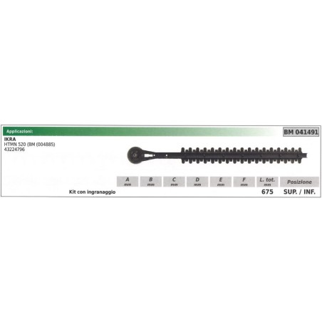 Kit de lames supérieures / inférieures IKRA taille-haie HTMN 520 041491 | Newgardenstore.eu