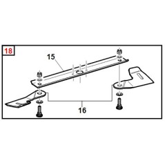 Kit cuchilla ORIGINAL GIANNI FERRARI máquina profesional GTM 155 | Newgardenstore.eu