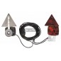 Agricultural machine magnetic rear light kit with triangular reflectors