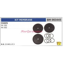 Kit membrana UNIVERSALE pompa Bertolini PA 330 430 003445 | Newgardenstore.eu