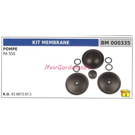 Kit de membrana UNIVERSAL para bomba Bertolini PA 55S 000335 93.9873.97.3 | Newgardenstore.eu