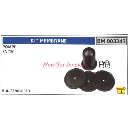 Kit de membrana UNIVERSAL para bomba Bertolini PA 730 003343 | Newgardenstore.eu