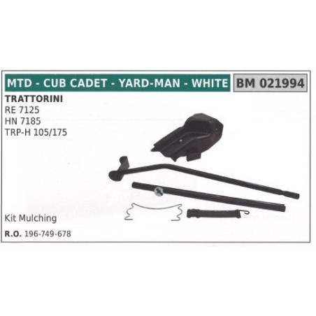 MTD tractor de césped cortadora de césped kit mulching RE 7125 HN 7185 021994 | Newgardenstore.eu