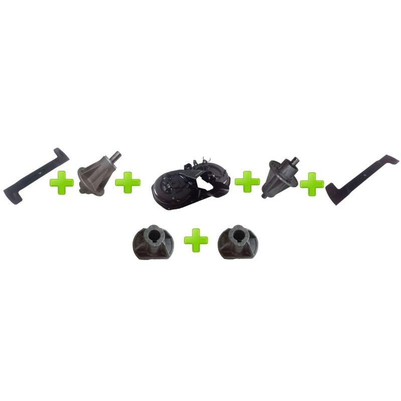 Kit plateau de coupe tracteur de pelouse 92 + Moyeu + Porte-lame CASTELGARDEN