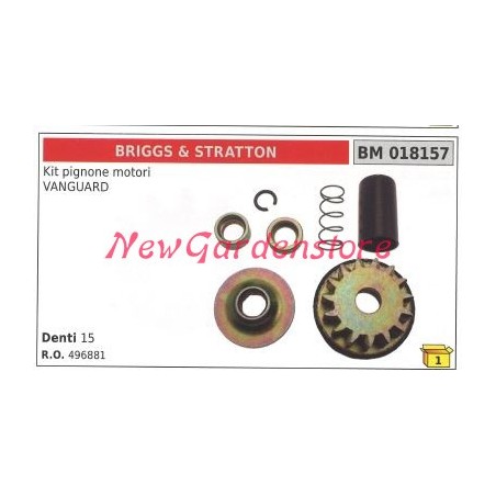 Kit pignone avviamento BRIGGS&STRATTON motore vanguard 018157 496881 | Newgardenstore.eu