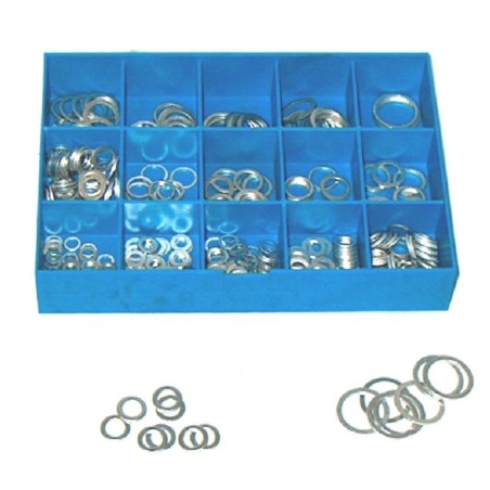 Assortment of 400 aluminium washers | Newgardenstore.eu