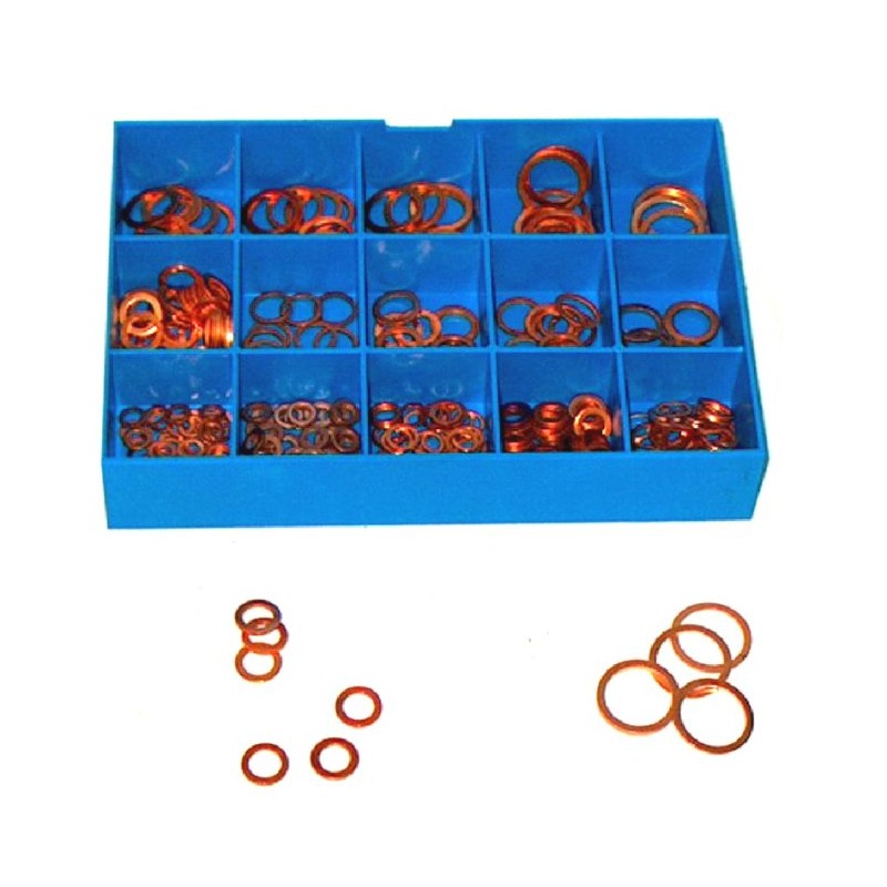 Assortment of 400 copper washers