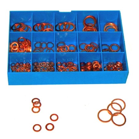 Assortment of 400 copper washers | Newgardenstore.eu