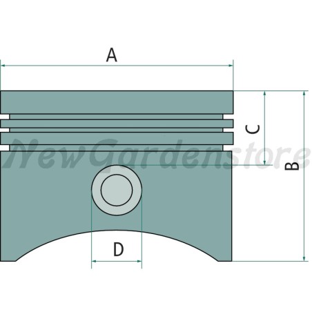 Kit pistón Ø 60 mm compatible tractor de césped BRIGGS & STRATTON 294203 | Newgardenstore.eu